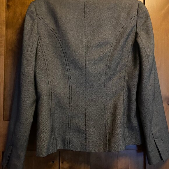 Black and White Seamed Ann Taylor Blazer - Picture 2 of 8